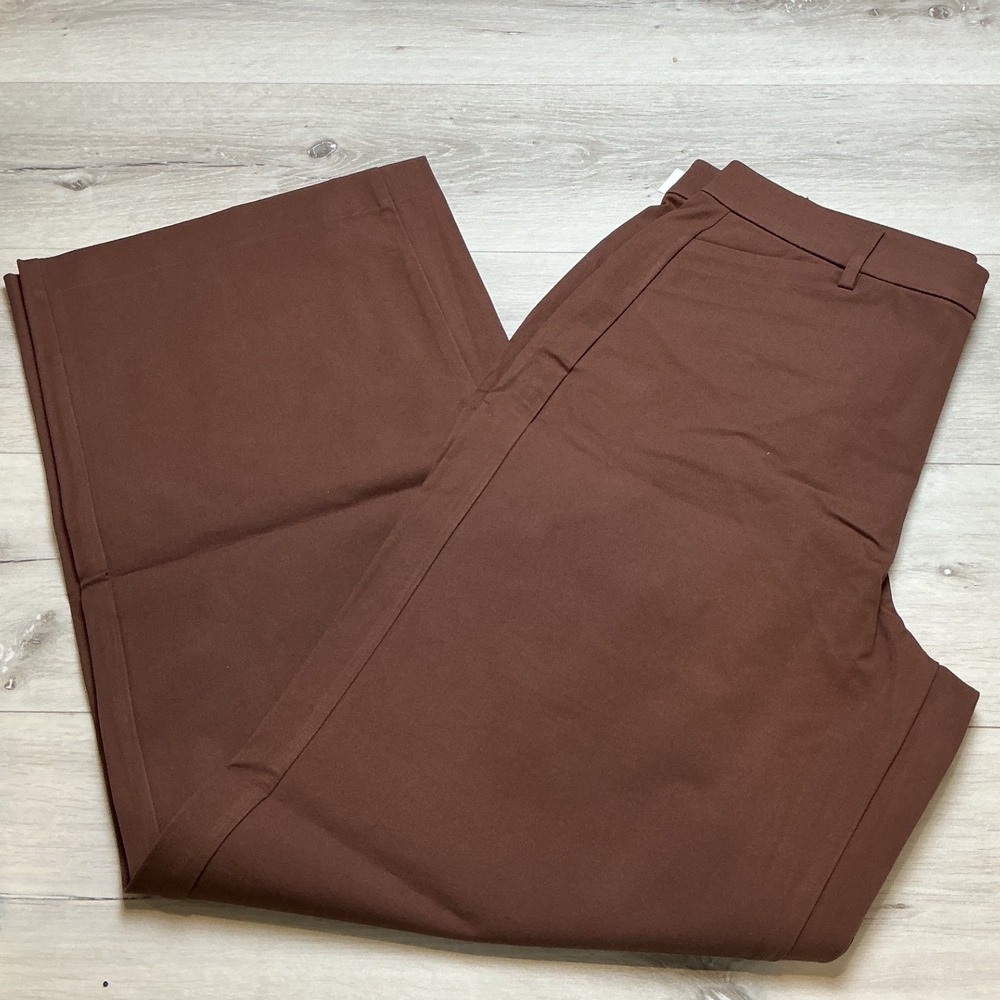 Old Navy Pixie Super Wide Leg Pants Women 14 Tall Brown New With Tags - Picture 2 of 8
